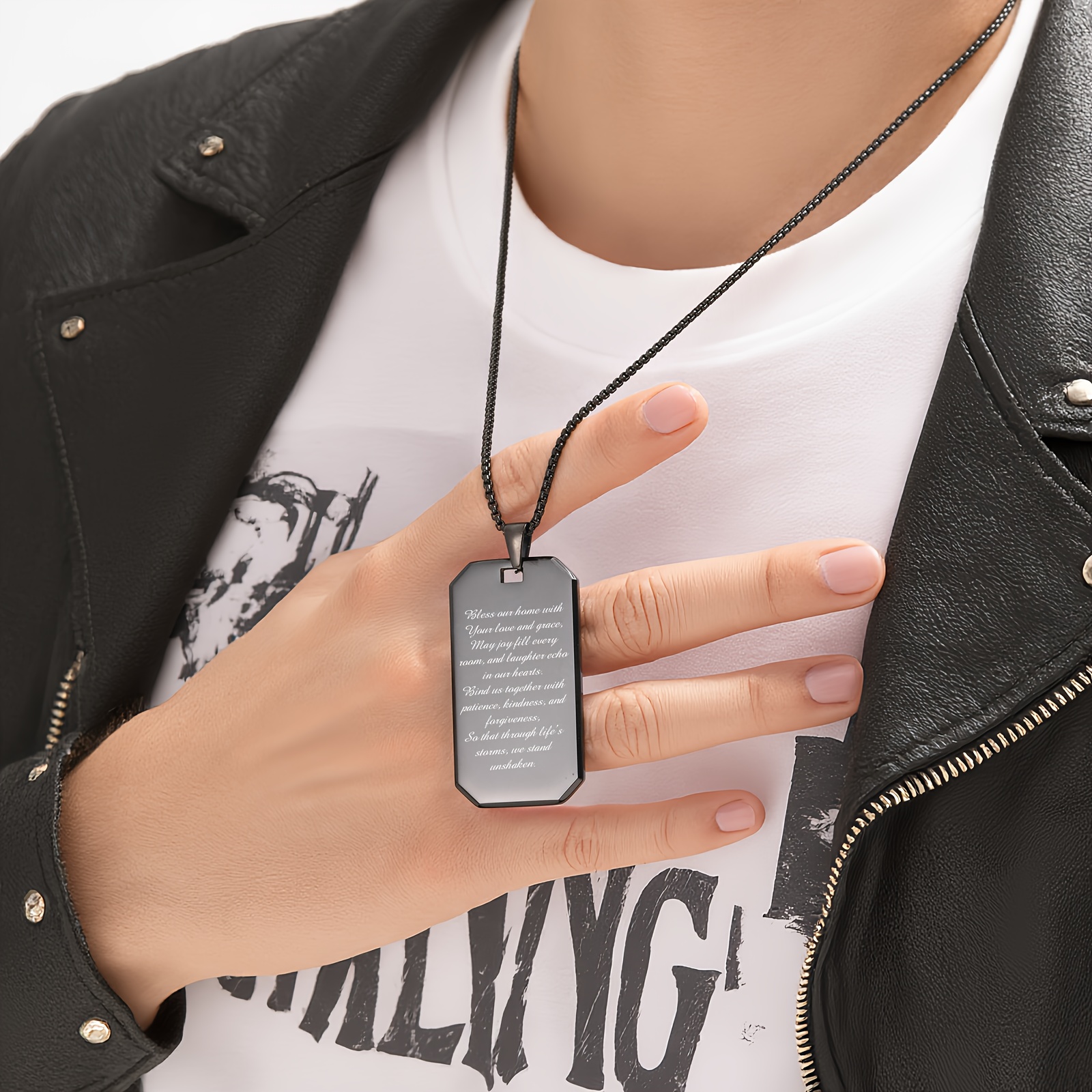 Personalized Stainless Steel Pendant Necklace